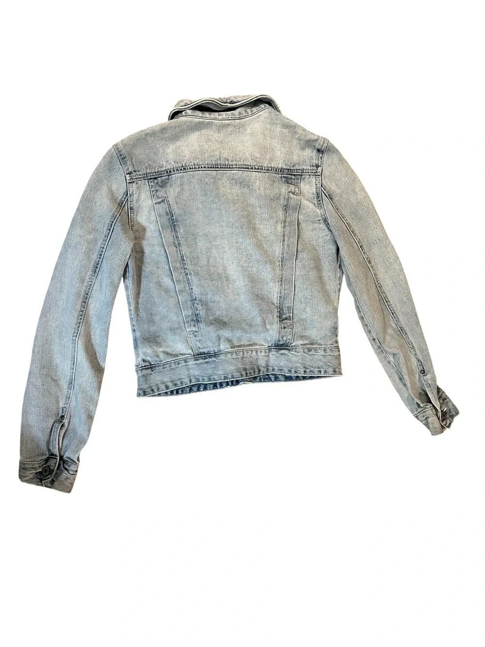 Free People Light Wash Denim Jacket - Pale Blue - Picture 3 of 4